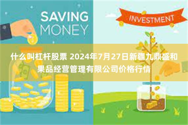 什么叫杠杆股票 2024年7月27日新疆九鼎盛和果品经营管理有限公司价格行情